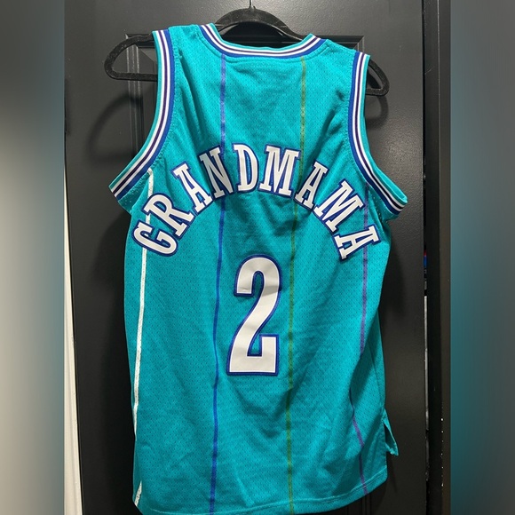 Larry Johnson Rare Grandmama Jersey Adult - Picture 2 of 4